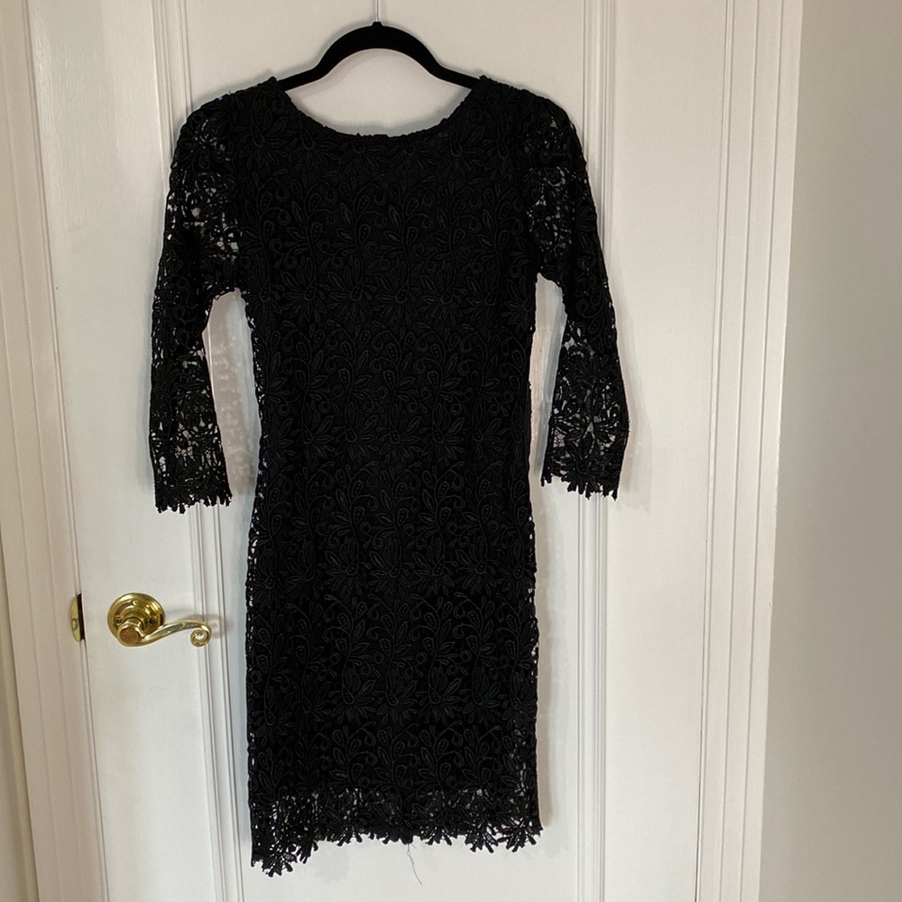 Beautiful formal black patterned dress in size S